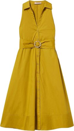 Twin-Set Abito Sleeveless Collared Flared Midi Dress