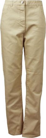 Generic Ladies Stone Straight Leg Lightweight Cotton Mix Jeans/Trousers (UK, Numeric, 16, Regular, Regular, Stone)