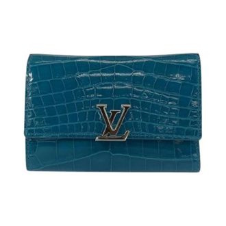 Louis Vuitton Portafoglio Compact Capucines Pre-owned in Coccodrillo - - Pre-owned - Donna - Blu - ONE SIZE