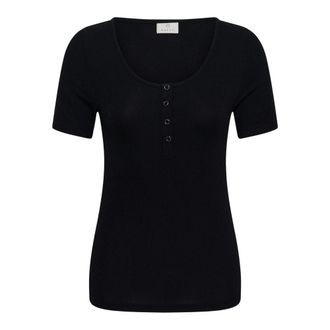 Kaffe T-shirts - Dames - Tops - Zwart - Maat: XS