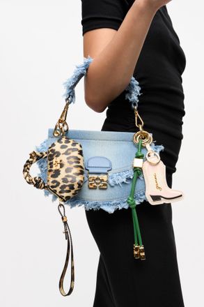 Ganni Pink Western Boot Keyring