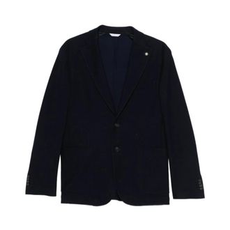 Manuel Ritz Blazers, male, Blue, Size: M Button Jacket