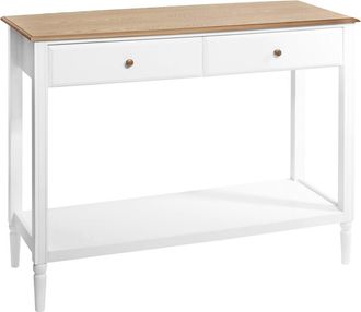 Atmosphera Atmosphera - Consola solen - Blanco Y Madera Cr&eacute;ateur DInt&eacute;rieur