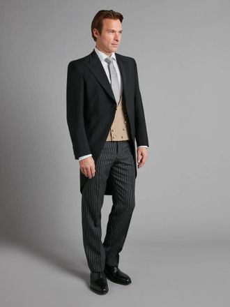 Oliver Brown Unlined Morning Coat - Black Cotton