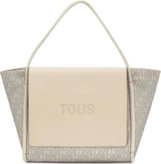 Tous Borsa tote con stampa media - Toni neutri