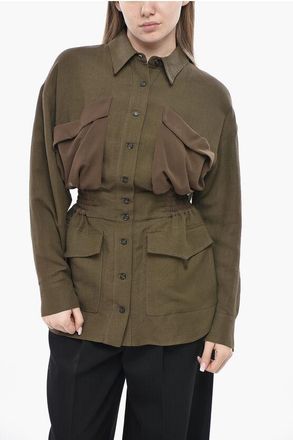 Pinko Sahariana Shirt ORAMAI With Elasticated Waist size 40