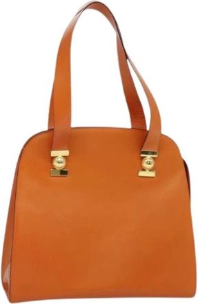 Celine Pre-owned Handbags, female, Orange, Size: ONE SIZE Pre-owned Vintage Leather Handbag
