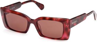 Max & Co. MO0117 55E Womens Sunglasses Tortoiseshell Size 52