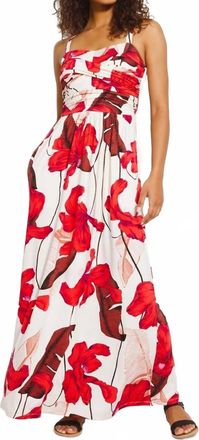 Soma Soft Jersey Twist Bodice Maxi Bra Dress In Tropic Like Its Hot