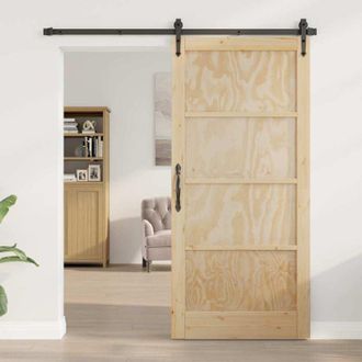 vidaXL Vidaxl - Puerta Interior Marr&oacute;n 93 X 202 Cm Madera Contrachapada