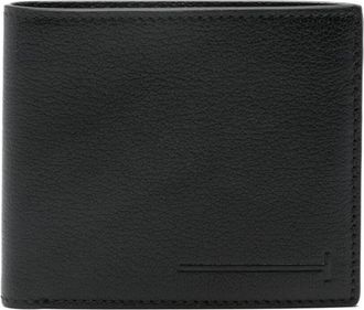 Tom Ford Supple Grained Leather Elongated T Line Classic Bi-Fold Wallet Accessories