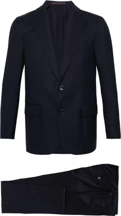 Bagnoli Sartoria Napoli virgin-wool twill suit - men - Virgin Wool - 48 - Blue