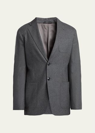 Giorgio Armani Mens Upton Cashmere-Stretch Blazer