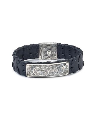 Samuel B. Imperial Silver & Leather Dragon Bracelet