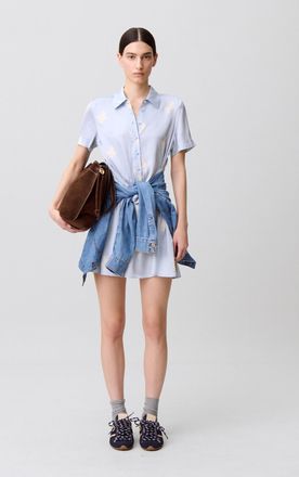 Claudie Pierlot Robe satin fleurs