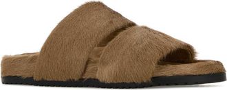 Dolce & Gabbana Calf Hair Slipper - Beige