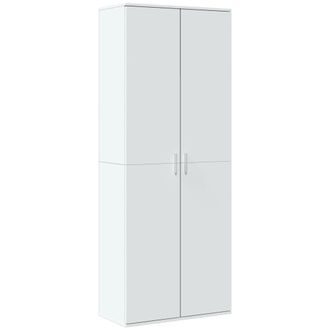 vidaXL Credenza Bianca 70x35x180 Cm In Legno Multistrato - Vidaxl