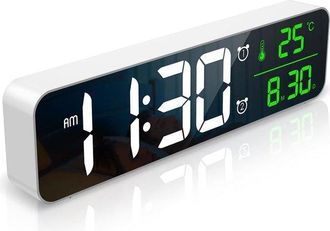 OEM Alarm Clock - Digital Alarm Clock - Digital Led Wall Clock - 26.5 Cm Screen - Digital Wall Clock - Date/temperature Display - Comes With 1.2 M Usb Dat