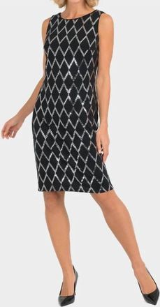 Joseph Ribkoff Sparkle Dress In Black/silver