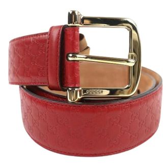 Gucci Pre-owned Vintage Riem - Heren - Vintage Accessoires - Rood - ONE Size - Leer - Vintage