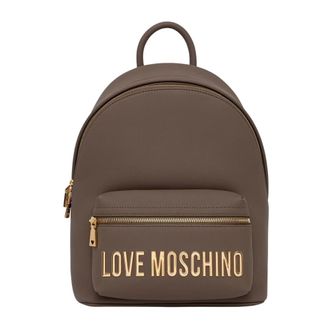Love Moschino Gestructureerde rugzak - Dames - Tassen - Bruin - Maat: ONE Size Zijde