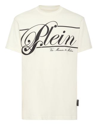 Philipp Plein Printed Round Neck T-Shirt Italic