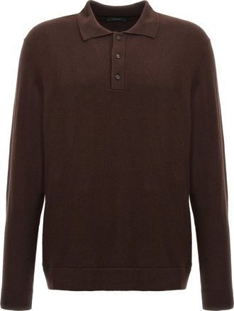 Zanone Cashmere Wool Polo Shirt