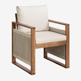Sklum Sklum - Silla De Jard&iacute;n Con Reposabrazos En Madera De Acacia Nayely