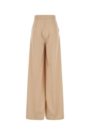 Max Mara Cr&egrave;me Wol Ninfa Wijde Pantalon