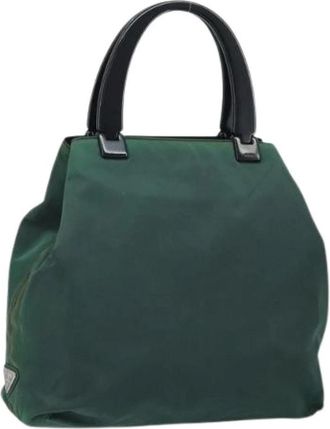 Prada Pre-owned Nylon Vintage Handtas - Dames - Vintage Handtas - Groen - ONE Size - Nylon - Vintage