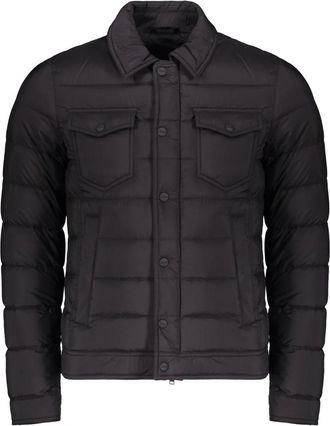 Herno La Denim Jacket - Heren - Gewatteerde jassen - Zwart - L - Denim - Jassen