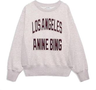 Anine Bing Harry Shrunken Sweatshirt - Dames - Sweatshirts - Roze - L - Katoen - Hoodies & sweatvesten