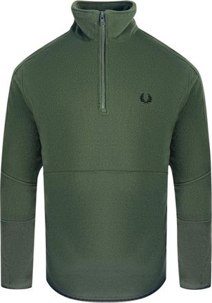 Fred Perry Polar Fleece Jachtgroen Half-Zip Jacket