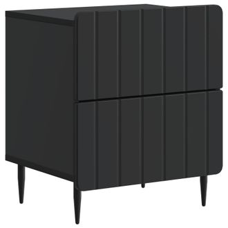 vidaXL Armario De Noche Negro 43 X 34,5 X 49,5 Cm Madera De Ingenier&iacute;a Vidaxl