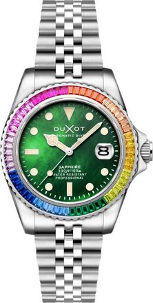 Duxot Atlantica 40 Rainbow Automatic Green Dial Mens Watch DX-2077-66