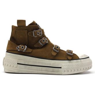 Ash Rainbow Suede Womens High Top Trainers - Golden Brown - Size:UK 8