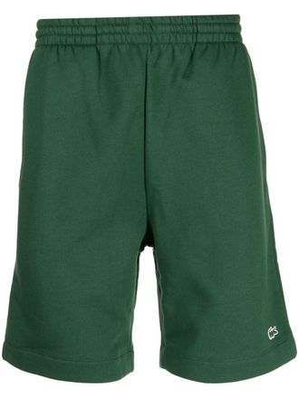 Lacoste logo-patch cotton blend track shorts - men - Cotton/Polyester - 4 - Green