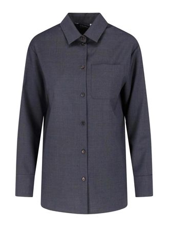 Max Mara Basic Wool Canvas Shirt