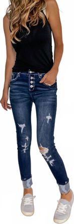Kancan Chelsea High Rise Super Skinny Jeans In Blue