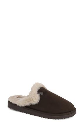 Mia Fudge Faux-Fur Lined Mule in Brown at Nordstrom, Size 10