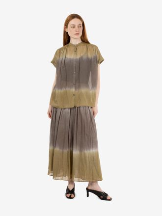 Roberto Collina Camicia tie-dye militare / fango