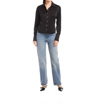 Fifteen Twenty Tawnie Side Pleat Shirt In Black
