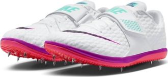 Nike Womens High Jump Elite Running Shoes In White/obsidian-Bright Crimson