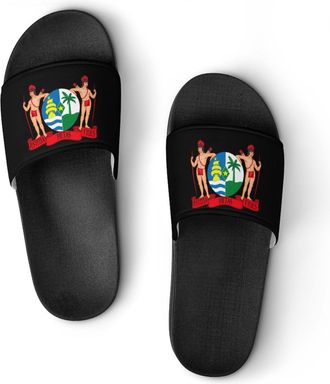 Generic Coat of Arms of Suriname Unisex Beach Slippers & Pool Slides Anti-Slip House Shoes for Home Outdoor