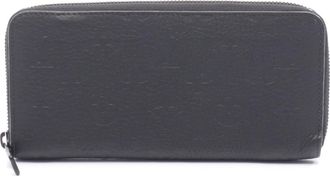 Louis Vuitton Black Noir Leather Long Wallet (Bi-Fold) (Pre-Owned)
