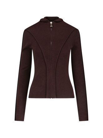 Victoria Beckham Logo Zip Sweatshirt