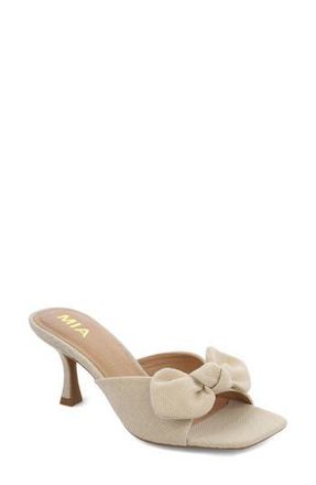 Mia Elyzza Bow Slide Sandal in Natural at Nordstrom Rack, Size 9.5