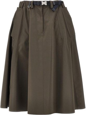Prada Technical canvas midi skirt Woman 42