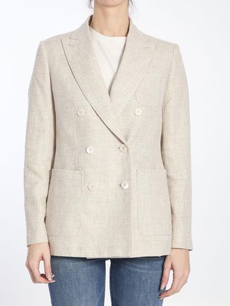 Max Mara Womens Double-breasted Jacket - Nude - Size EU 44 (Womens)