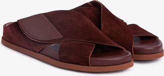 Pedro Garcia Slide criss cross sandal with anatomical sole in suede |Danai | Spring Summer 26 | PEDRO GARCIA